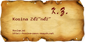 Kosina Zénó névjegykártya